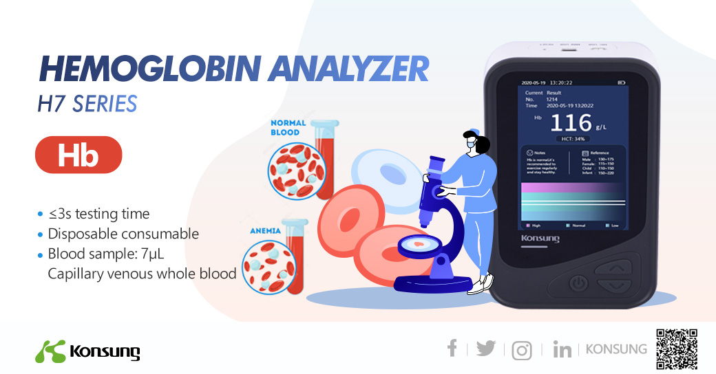 Konsung portable hemoglobin analyzer