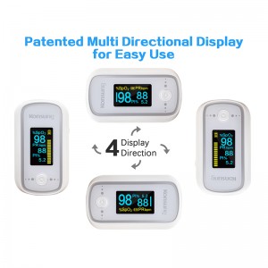 K01T 0.96 TFT Screen Visual Alarm Pediatric SpO2 Pulse Oximeter Fingertip with Sound